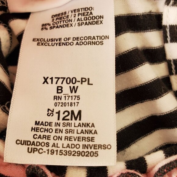 Bonnie Baby Christmas Dress Jewel Reindeer Applique Ruffled Multicolor Girl 12M - Picture 8 of 8